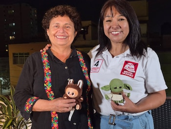 Vásquez previamente posó junto a