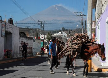 Regiones cercanas al volcán han