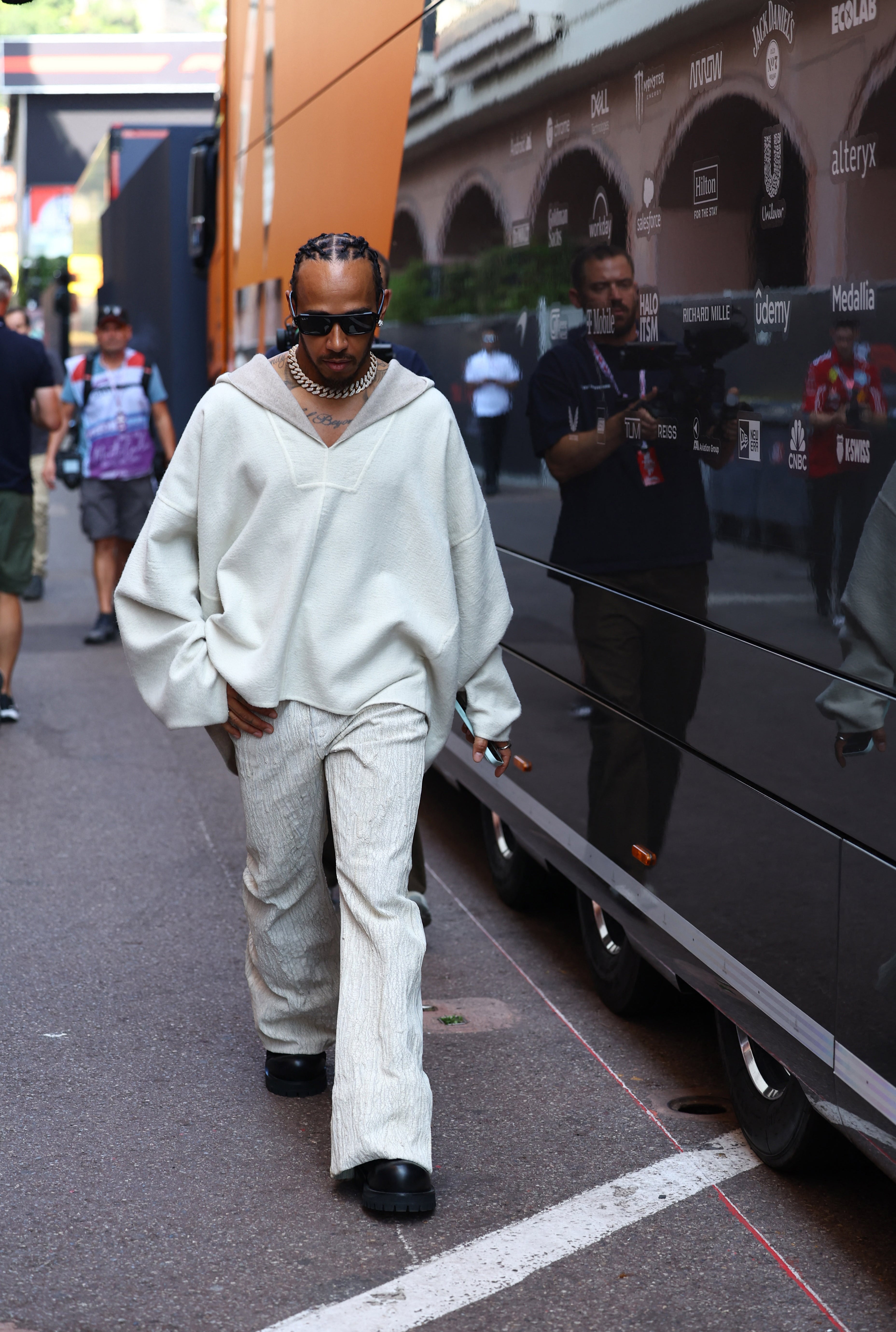 Hamilton se convirtió en un referente de la moda (REUTERS/Piroschka Van De Wouw)