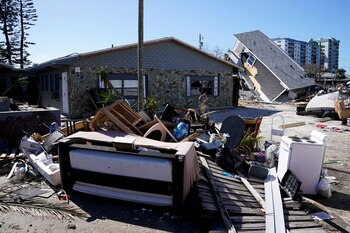 Vista de los daños en las zonas afectadas por las tormentas tras los huracanes Milton y Helen (REUTERS/Elizabeth Frantz)