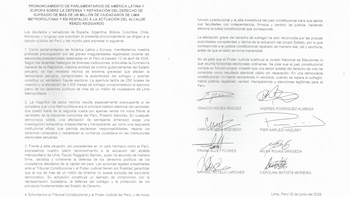 Congresistas de siete países solicitan revisar proceso electoral en Perú y garantizar derecho al voto. (Foto composicion: Infobae Perú/FB: MML)