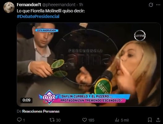 Debate presidencial EN VIVO: lo más viral en redes tras los momentos más polémicos. Captura: X.