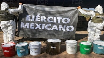 Aseguran metanfetamina en ollas de