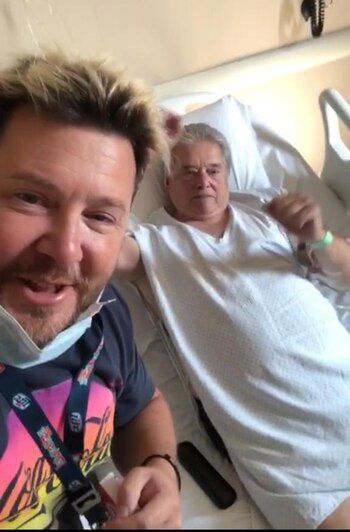 Pablo junto a su papá