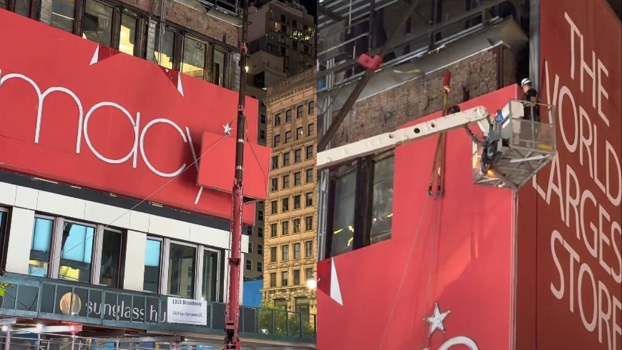 Nueva York retira el emblemático cartel de Macy’s en Herald Square tras más de 60 años: así se despide un símbolo urbano