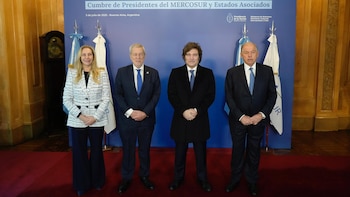 La delegación argentina en la