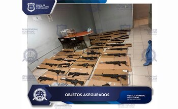 Seized weapons and explosives