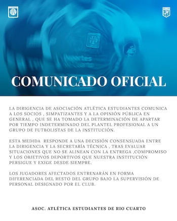 El comunicado de Estudiantes de Río Cuarto