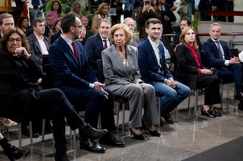 La reina Sofía visita RNE con motivo del 60 aniversario de Radio Clásica (EFE)