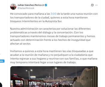 El alcalde de Soacha informó