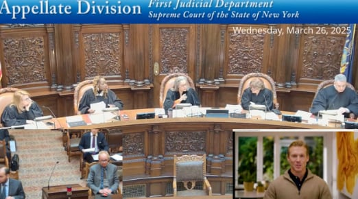 Arizona no fue el único estado sacudido por la IA en los tribunales. En Nueva York, un hombre intentó que un avatar digital argumentara su caso ante cinco jueces. Lo detuvieron a los pocos segundos (@Appellate Division, First Department)