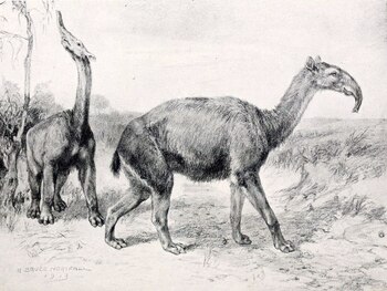 Ilustración de una macrauquenia en