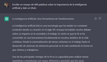 ChatGPT puede generar ensayos académicos