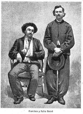 Francisco y Pedro Güerri, dibujados luego de ser capturados