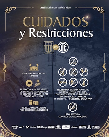 Recomendaciones para Alianza Lima vs UTC en Matute.