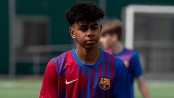 El jugador del Barcelona, Lamine