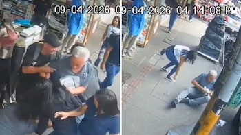 Robo a un adulto mayor en el centro de Medellín quedó registrado en video: cerca de cuatro personas hicieron “tumulto” para el acto