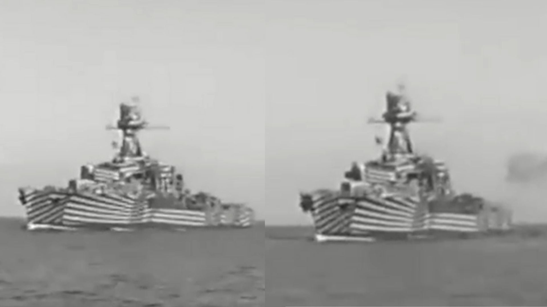 El camuflaje dazzle nació en los buques británicos y franceses para distorsionar el cálculo de dirección y velocidad de los submarinos alemanes (Infobae en Vivo)