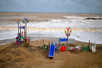 Fotografía de un parque infantil