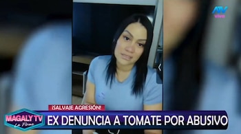 Expareja de Tomate Barraza acude a la Fiscalía y lo acusa de presunta violencia: “Me estaba ahorcando”. Captura: Magaly TV La Firme.