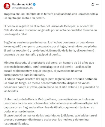 crédito @PlataformaALTO/X