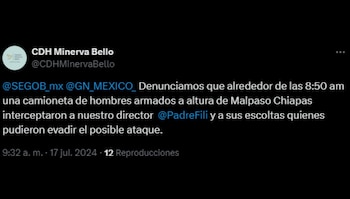 Denuncia del posible ataque contra