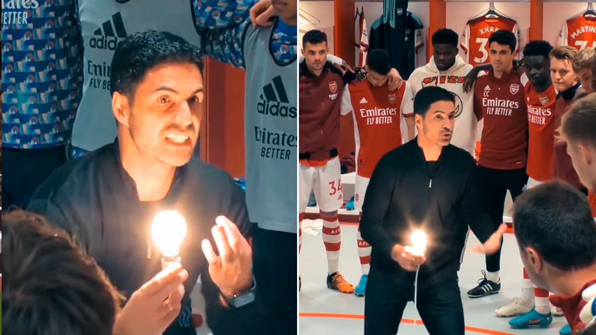 El perro Win se convierte en figura clave para mejorar el ánimo y la cohesión del grupo en los entrenamientos del Arsenal (Captura de video: Amazon Prime Video)