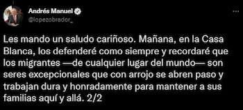 AMLO mandó mensaje a los