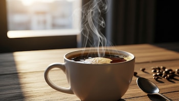 Café Americano Humeante: El Despertar Ideal con Sabor y Aroma - VisualesIA ScribNews