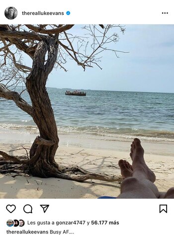 Tomada de Instagram @thereallukeevans