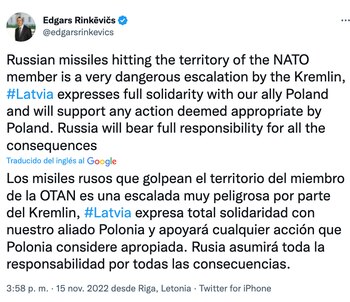 Tuit de Edgars Rinkēvičs (Twitter: