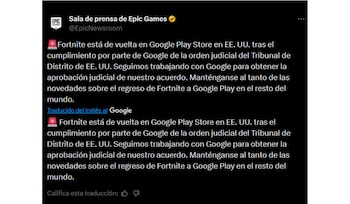 Fortnite confirmó en X que