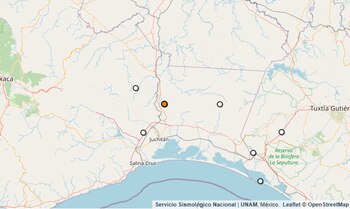 Temblor reportado en Oaxaca.
(SSN)