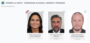 Lista de vicepresidentes en Perú 2026: estos son los acompañantes de cada candidato: Captura: ONPE.