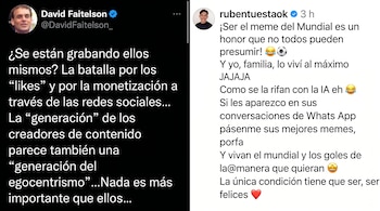 El periodista David Faitelson criticó con sarcasmo la búsqueda de likes y monetización en redes tras el video de la reacción al gol de Raúl Jiménez. (X/Instagram)