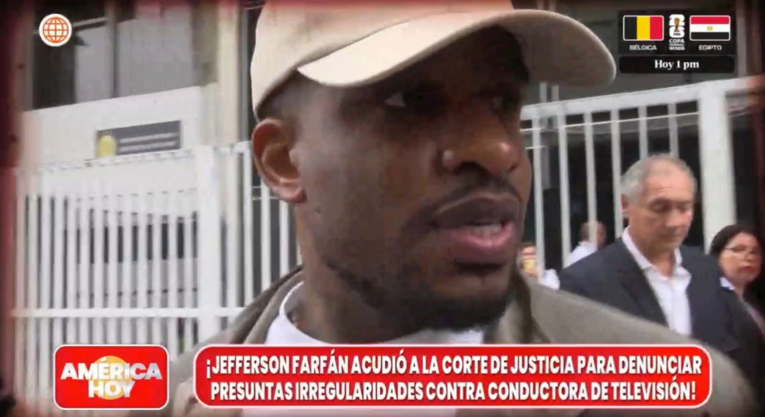 Jefferson Farfán acudió a la Corte de Justicia para denunciar presuntas irregularidades de Magaly Medina en su servicio comunitario.