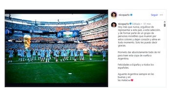 El posteo de Nico Paz luego de la derrota de Argentina en la final del Mundial