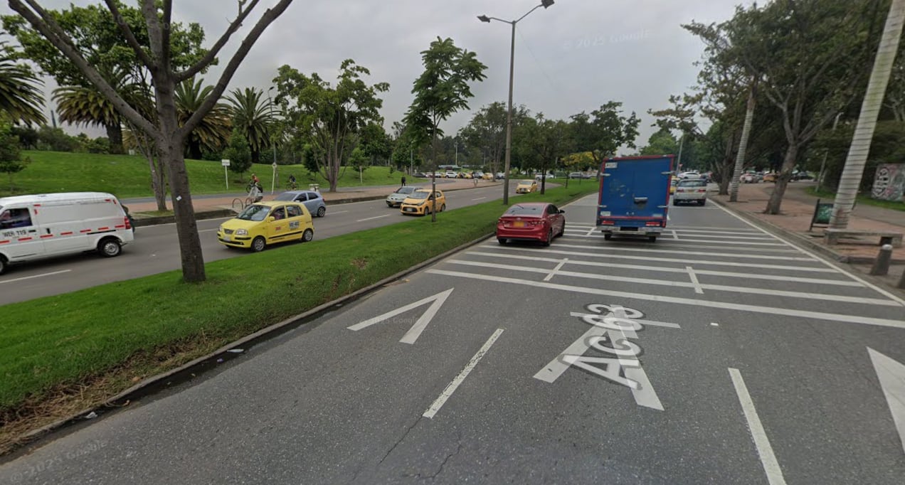 La calzada sur de la avenida calle 63 entre la carrera 68 y la carrera 60 estará cerrada desde las 8.00 p. m, del 11 de septiembre hasta las 6.00 a. m., del 14 - crédito Google Maps