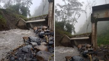 Por las fuertes lluvias se