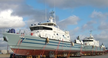 Las dos patrulleras con destino a Libia que fueron decomisadas por Vigilancia Aduanera en agosto de 2025