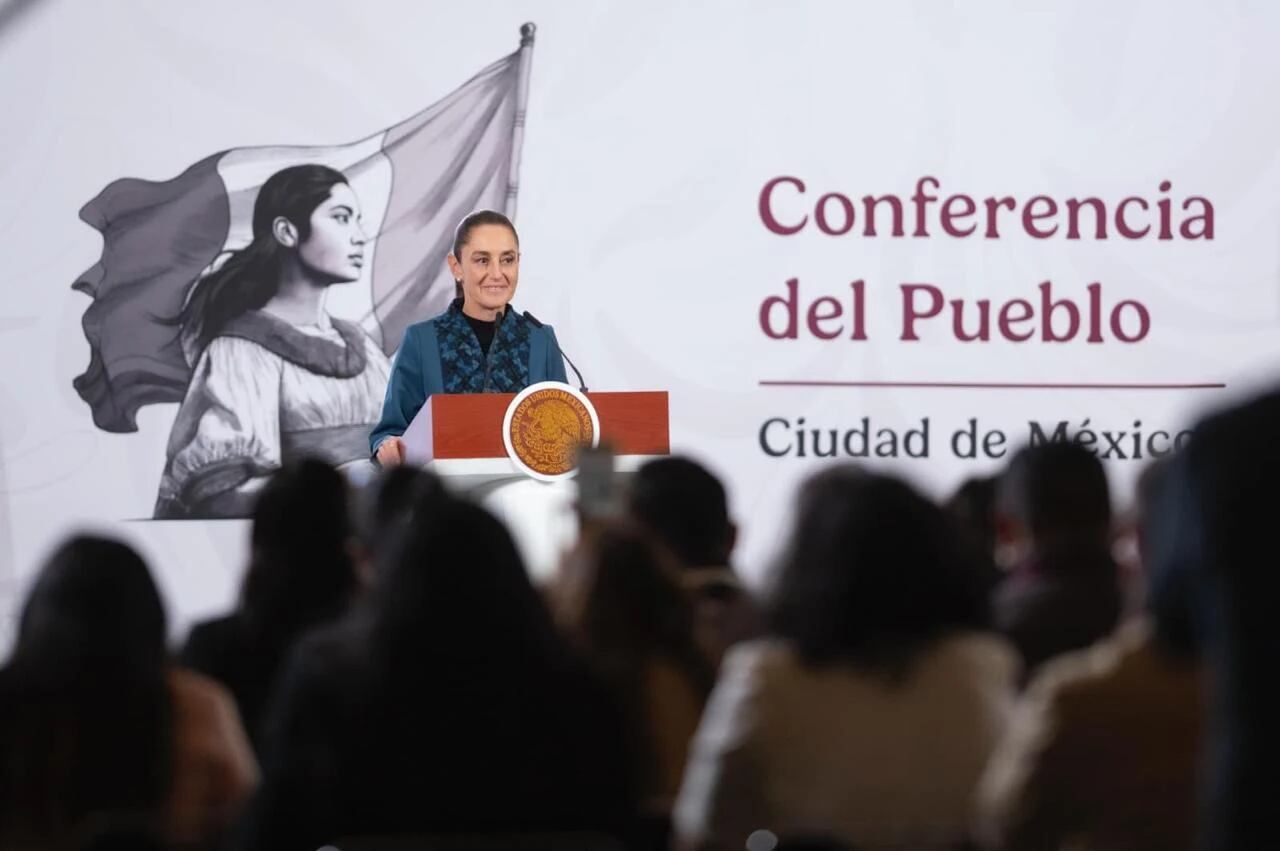 La presidenta Claudia Sheinbaum durante