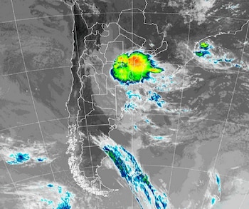 Mapa satelital de Argentina