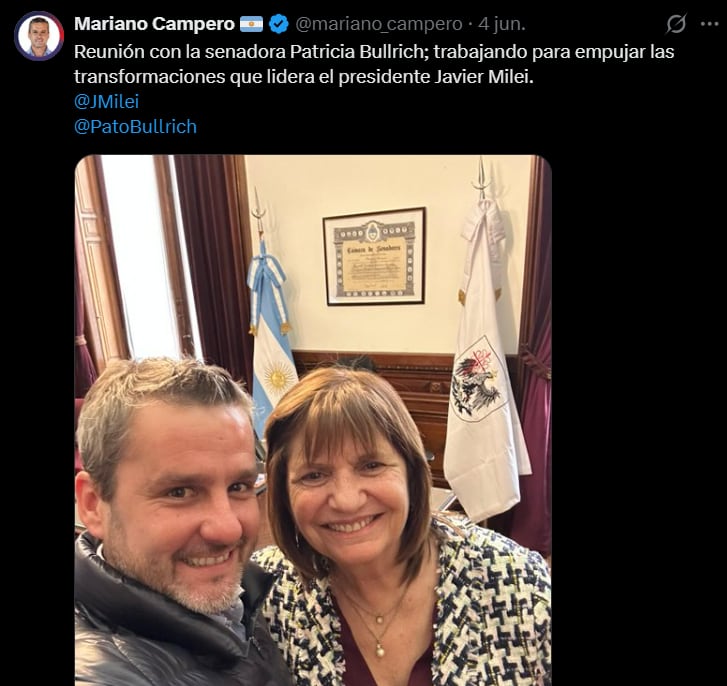Mariano Campero y Patricia Bullrich