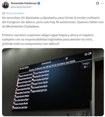 Declaraciones de Tonantzin Cárdenas.