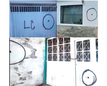 Así marcaron varias viviendas de