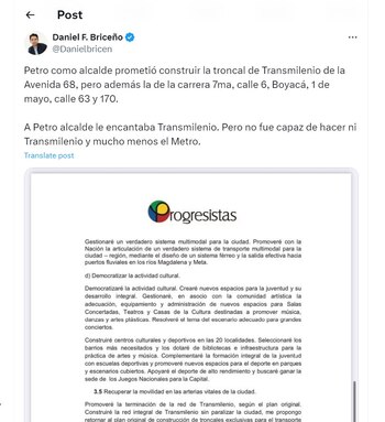 Daniel Briceño le responde a