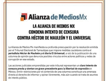 Fragmento del comunicado emitido por