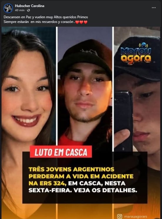 La despedida de un familiar en Facebook