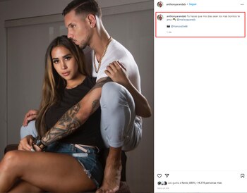 Anthony Aranda le dedica romántico