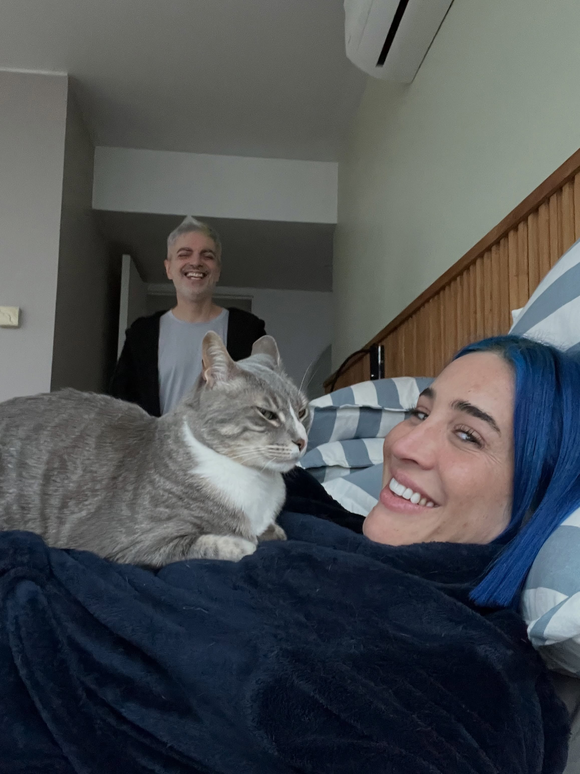 Una postal cotidiana de la relación entre Ale Sergi y Cintia Bustamante